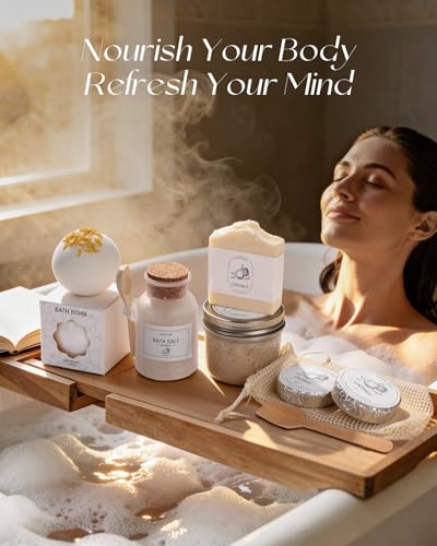 Coconut Spa Gift Basket for Women - 12-Piece Self-Care Set