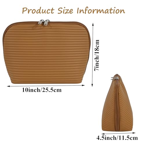 Travel Makeup Bag with Brush Holders & Compartments