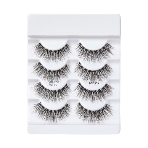 Kiss Lash Couture Luxtensions False Eyelashes, 4 Pairs, 14mm