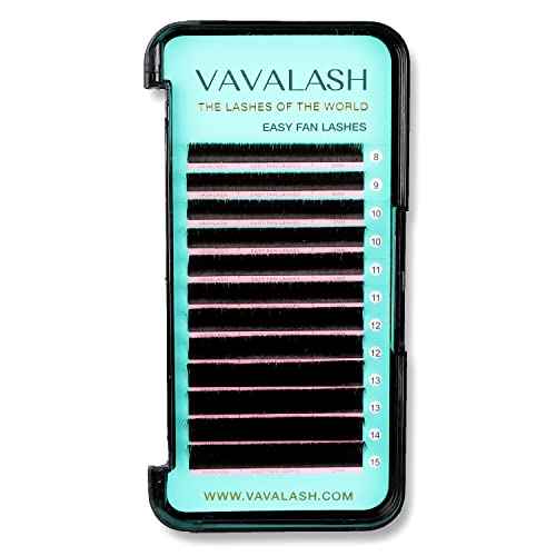 VAVALASH Colored Easy Fan Eyelash Extensions 0.07 CC Curl 8-15mm Mixed Lash Tray Brown Self Fanning Lashes Colorful Volume lash extensions£¨Brown,0.07-CC-8-15mm£©