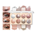 Baked Shimmer Eyeshadow Palette - Pearl Metallic Rose Gold