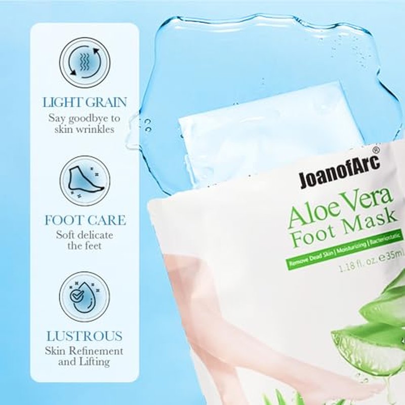JoanofArc Foot Peeling Mask - Moisturizing Exfoliating Treatment, 4 Pack