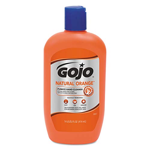 GOJO 095712EA Natural Orange Pumice Hand Cleaner, 14 oz Bottle