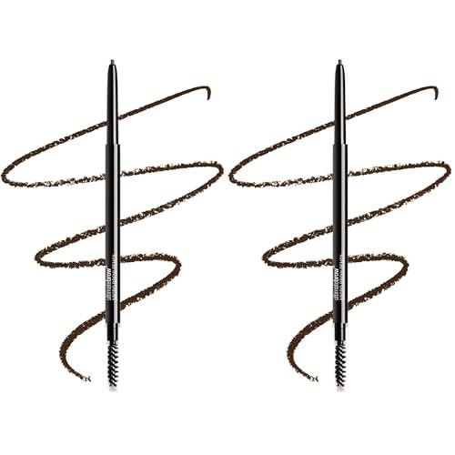 wet n wild Ultimate Brow Micro Eyebrow Retractable Pencil, Dark Brown, Ultra Fine 1.5mm Tip, Draws Tiny Brow Hairs (Pack of 2)
