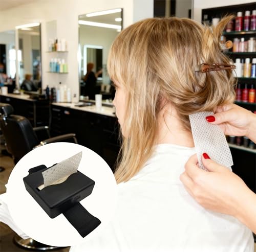Heat-Resistant Hair Perm Papers Set with Wristband Dispenser Box (180 Pcs)