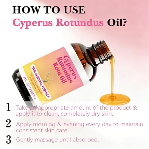 Cyperus Rotundus Root 0il | Cyperus Rotundus Oil for Hair Removal | Hair Reduction | Moisturizes & Soothes The Skin | Suitable for All Skin Types,60ml (2)