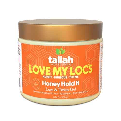Taliah Waajid Love My Locs Honey Hold It Locs & Twists Gel - Hair Styling Gel for Textured Hair, 16oz - Infused with Honey, Hibiscus, and Thyme for Healthy Locs