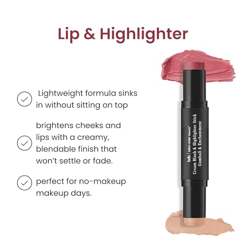 bdb Makeup Lip & Highlighter, Creamy Blush, Hydrating & Long-Lasting