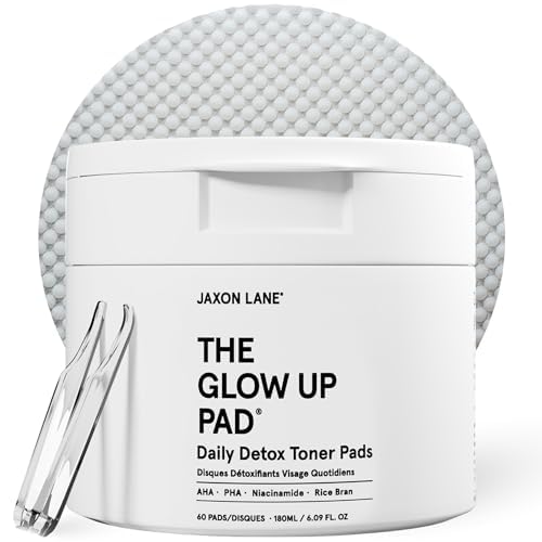 Rice Toner Pads Korean Skin Care Daily Exfoliating Pads for Face: THE GLOW UP Centella AHA PHA Niacinamide Brightening Toner for Mens Skincare, Facial Cleansing, Acne Pores, Dark Spots & Skin Radiance