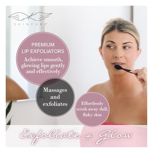 Seraphic Skincare Dual-Sided Silicone Lip Scrubber & Pore Brush (3-Pack)