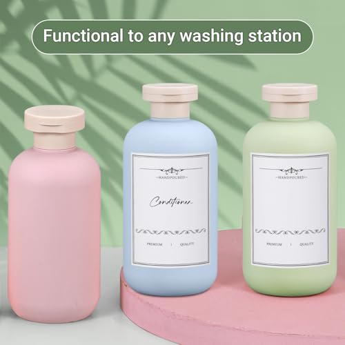 Travel Shampoo Bottles 6.8oz - 3 Pack Leak-Proof Squeeze Bottles