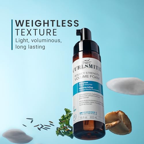 CURLSMITH Bouncy Strength Volume Foam - Rice Protein Hair Mousse (7.5 oz)