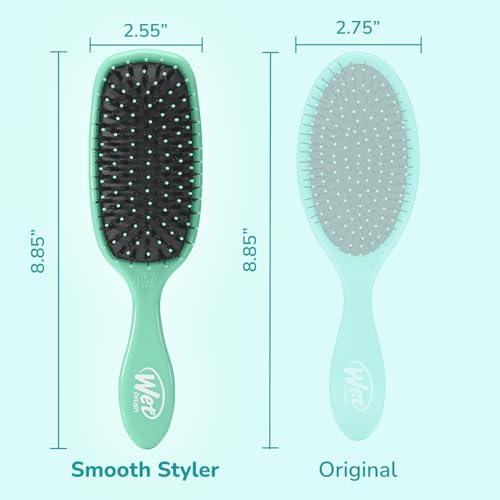 Wet Brush Shine Enhancer Aqua - Pack of 1 Natural Boar & IntelliFlex Brush