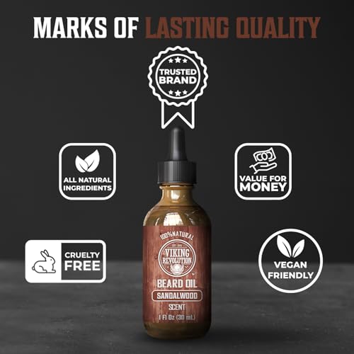 Viking Revolution Beard Oil with Argan & Jojoba - Sandalwood