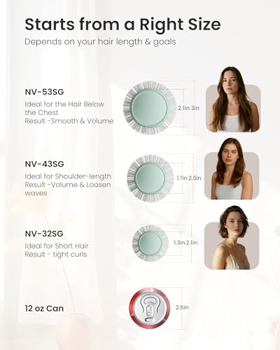 AIMIKE NaturaVol 1.7" Round Brush for Blow Dry & Volume