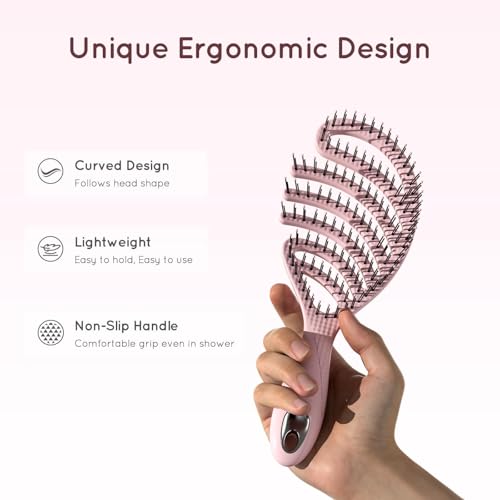 Ecoed Detangling Brush - Anti-Static Vented Design for All Hair
