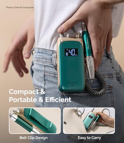 MelodySusie Cordless Nail Drill 40,000 RPM Professional Manicure Tool