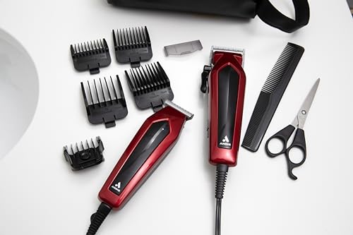 Andis Ultra Clip Corded Hair Clipper & Trimmer Set - 15-Piece Professional Grooming Kit