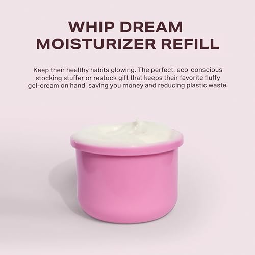 Yes Day Whip Dream (Refill) Face Moisturizer for Teens ? Whipped Airy Gel Cream for Glowing Skin ? Clean Hydrating Skincare for Teens & Ages 10 Up, with Coconut and Vegan Ceramides (50ml / 1.7 fl oz)