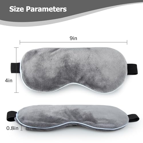 Heated Eye Mask, Reusable and Detachable Microwave Warm Eye Compress Mask for Eye Irritation, Dry Eye, Itchy Eyes etc. (Gray-Flaxseed)