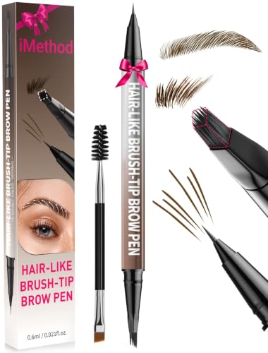 iMethod 2-in-1 Eyebrow Pen & Eyeliner - Waterproof Microblading Dark Brown