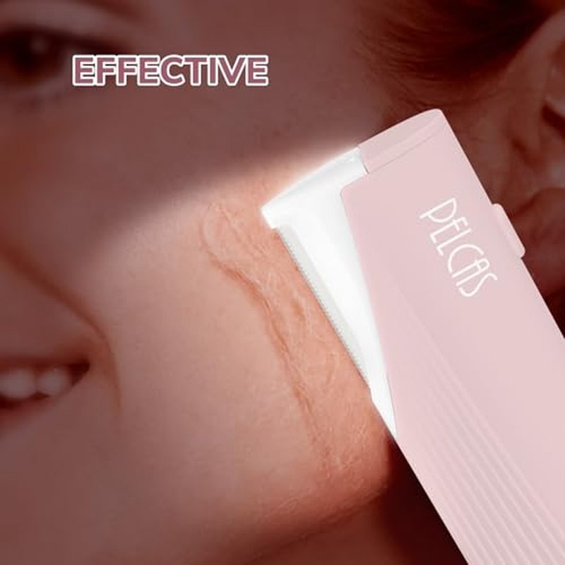 PELCAS Electric Dermaplaning Tool Kit with LED Light - 3 Speeds