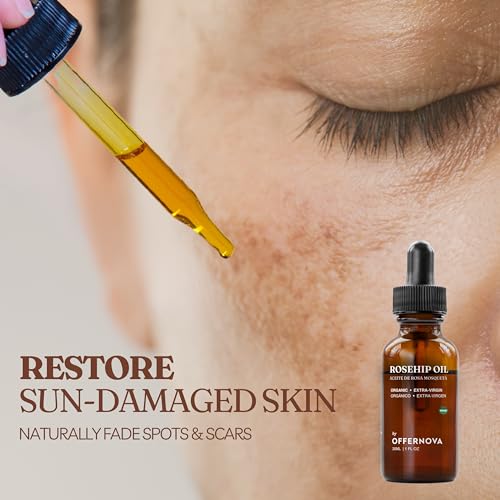 Offernova Rapid Radiance Duo - Organic Rosehip Seed Oil - Hyaluronic Acid Serum - Rosa Mosqueta y Acido Hialur?nico