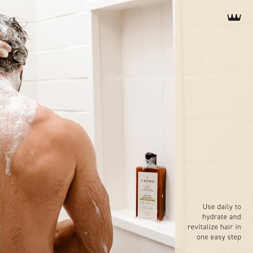 Cremo Italian Bergamot 2 in 1 Shampoo & Conditioner for Men,Notes of Italian Bergamot,Neroli Blossom,and Fresh Vetiver,16 Fl Oz,(Pack of 2)