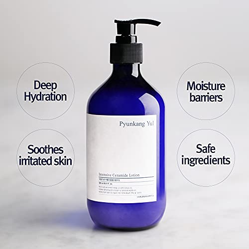 Pyunkang Yul Intensive Ceramide Lotion - Fragrance Free Face and Body Moisturizing Lotion - Hyaluronic Acid Moisturizer for All skin - Natural Ingredients Olive Oil, Shea Butter - 16.9 Fl. Oz