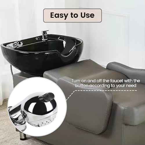 Salon Shampoo Bowl Faucet Vacuum Breaker Kit, Faucets for Shampoo Bowls with Hose and Sprayer Replacement Part, Hair Salon Faucet Sprayer Hose Set