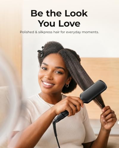 VANESSA PRO Titanium Flat Iron - 2" Wide Plates for Thick Hair