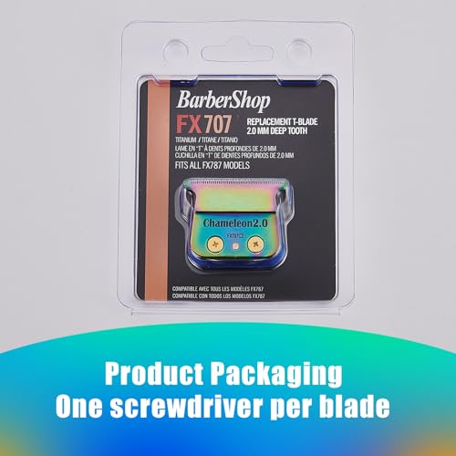 FX707Z DLC 2.0 Replacement Blades Compatible with BaByliss PRO Barberology Trimmer Blade,Zero-Gapped Replacement Trimmer Blade Compatible with BaBylissPRO FX787 & FX726 Trimmer