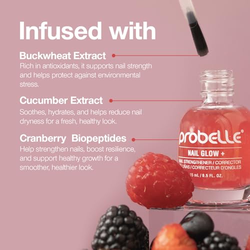 Probelle Nail Glow + Strengthener with Sheer Jelly Tint – 0.5 oz