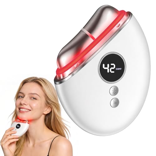 4-in-1 Red Light Therapy Gua Sha Facial Tool with Heat & Vibration