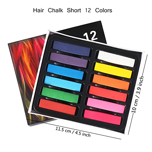Joyeee 12 Color Washable Hair Chalk - Temporary Hair Dye