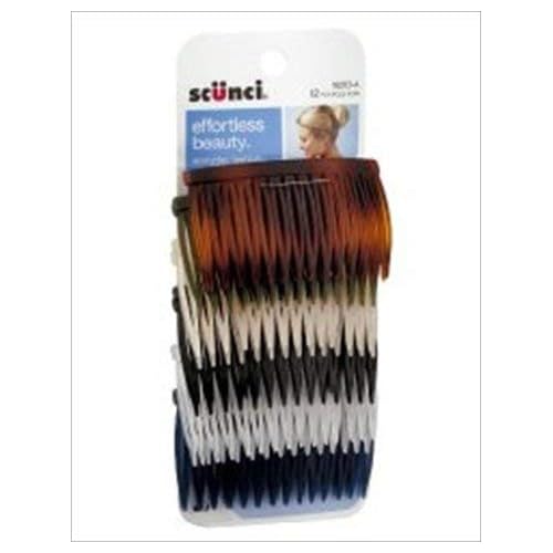 Scunci 1620303a048 Side Combs Assorted Colors 12 Count