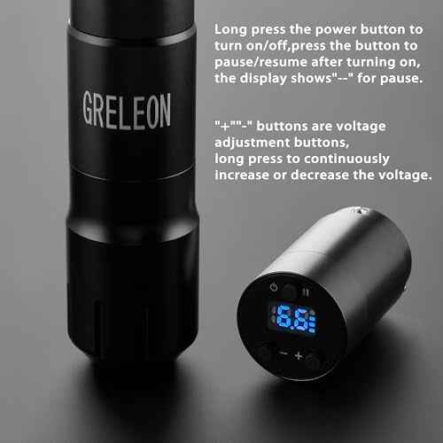 Dual Battery Pen Tattoo Cartridge Machine Wireless Power Coreless Motor Tattoo Equipment for Professionals and Beginners Tattoo Artists (Gold)