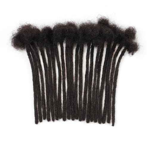 0.6cm Width Dreadlock Extensions 10 Inch 50 Strands 100% Permanent Human Hair Loc Extension Natural Black Curly Locs Human Hair Can Be Dyed Bleached Curled And Twisted