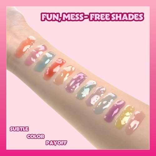 Barbie 12-Piece Plant-Based Lip Gloss Set for Girls