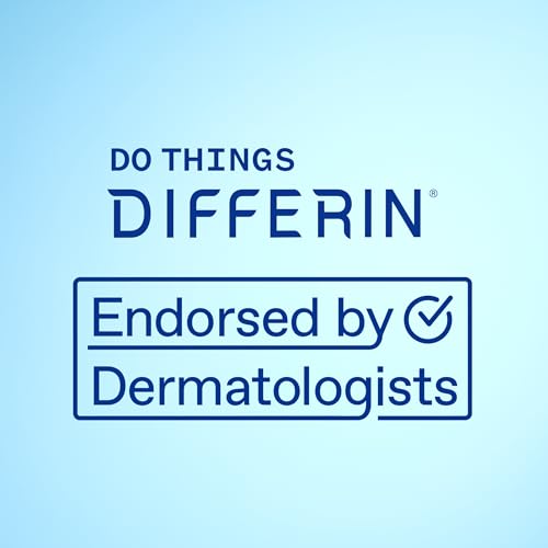 Differin Acne Treatment Gel, 90 Day Supply, Retinoid Treatment for Face with 0.1% Adapalene, Gentle Skin Care for Acne Prone Sensitive Skin, 45g Pump