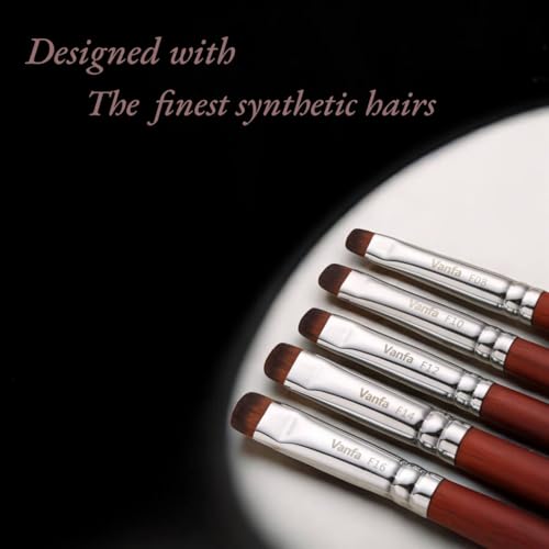 French Manicure Clean Up Brush for Gel Polish - Flat Nail Art Brush F16
