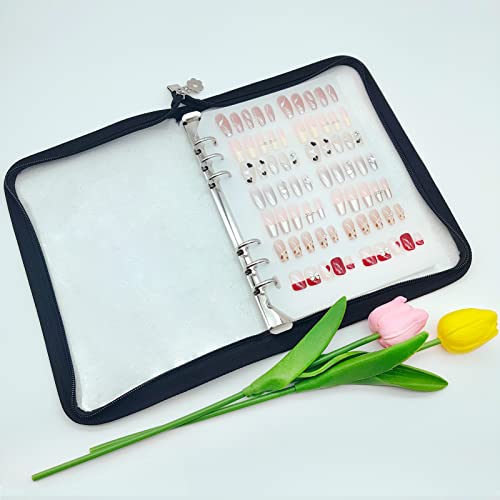 Press On Nail Storage Book with 6 Pages & 60 Adhesive Strips