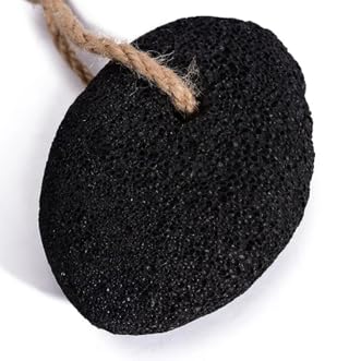 RDRKR Pumice Stone Foot and Hand Scrubber - Natural Lava Stone for Callus Remover, Foot Exfoliation, Hand Scrub, Pedicure Tool, Dry Skin Remover, Promote Healthy Foot and Hand Care (Black)