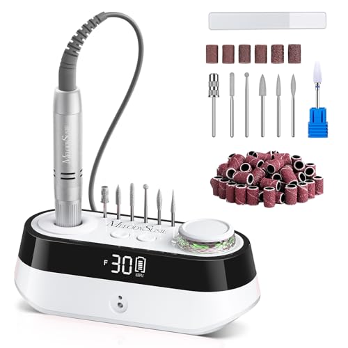 Cordless Rechargeable Nail Drill E-File with Built-in Storage - 30000RPM