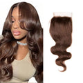 4x4 Brown Lace Closure 24" Body Wave Virgin Human Hair