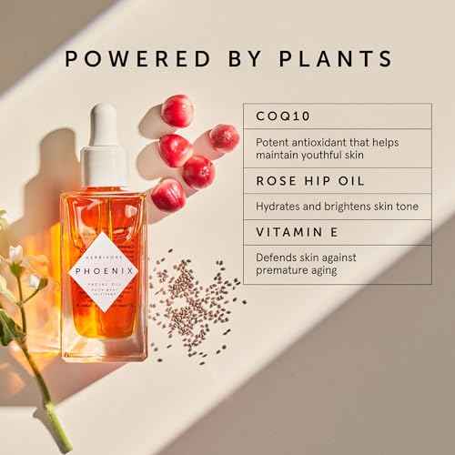 HERBIVORE Phoenix Facial Oil | Deep Renewal Anti-Aging Face Oil with Rosehip, CoQ10 & Vitamin E | Deeply Moisturizing for Dull & Dry Skin, Vegan