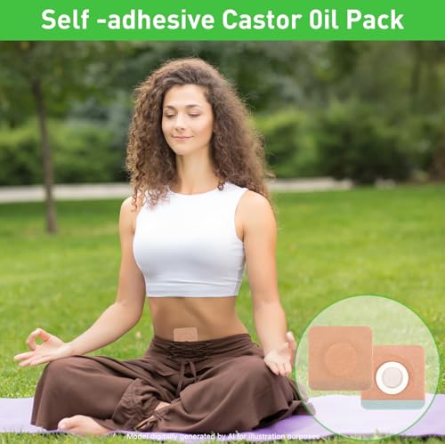 Castor Oil Belly Button Patches, 100 Pcs Disposable