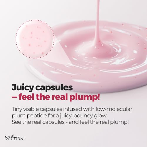 IsNtree Plum Peptide Plumping Gel Mask 30g x 4 Sheets | Korean Skincare | Cooling Gel Mask for Hydration & Firming | Peptides + Plum Extract