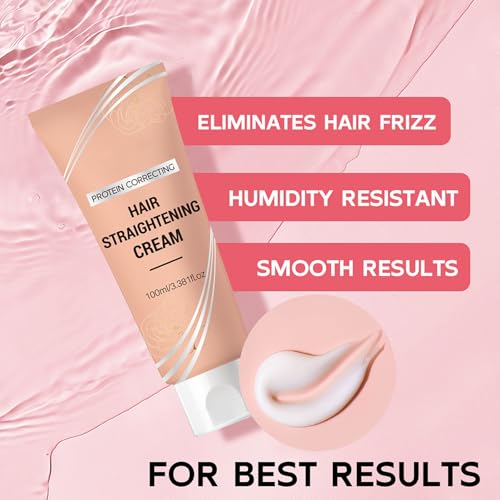 Protein Hair Straightening Cream - Frizz Control & Repair 3.38oz
