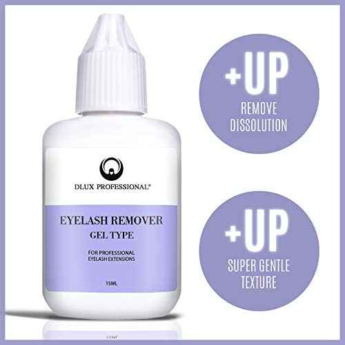 Eyelash Extensions Gel Glue Remover - 15ml, Clear Natural Pigment, Professional Korean Eyelashes Extensions Adhesive Remover Gel Type, Fast Dissolution, Eyelash Extension Supplies (GEL REMOVER)
